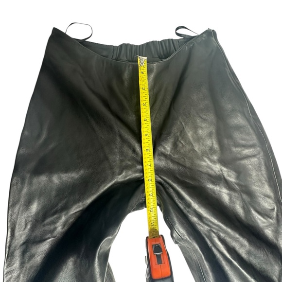 NWT Free People x Understated Leather Black Leather Embroidered Moto Pants S - Picture 10 of 16